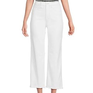 Joe’s Jeans High Rise Wide Leg Cropped White Jeans 27